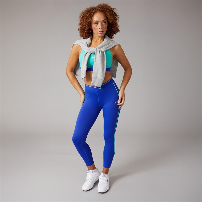 Damen - Team 7/8 Hochtaillierte Eng anliegende Leggings Boundless Blue - Bild 4