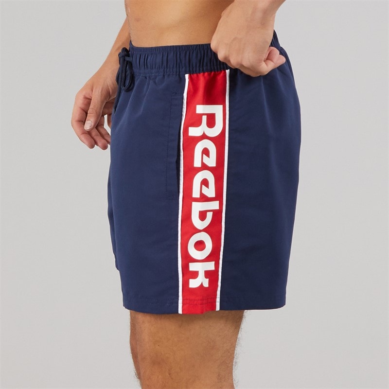 Shorts de bain Reuben hommes Marine/Rouge - Image 2