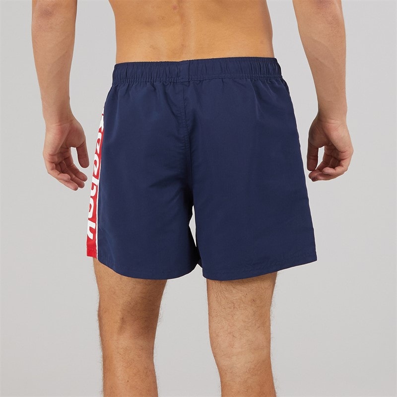 Shorts de bain Reuben hommes Marine/Rouge - Image 3