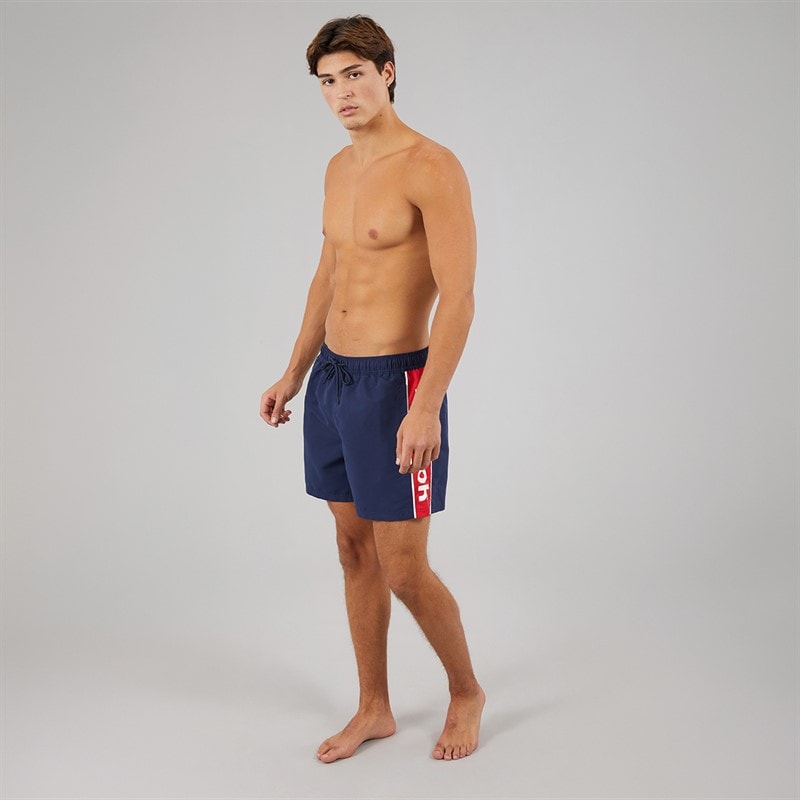 Shorts de bain Reuben hommes Marine/Rouge - Image 4