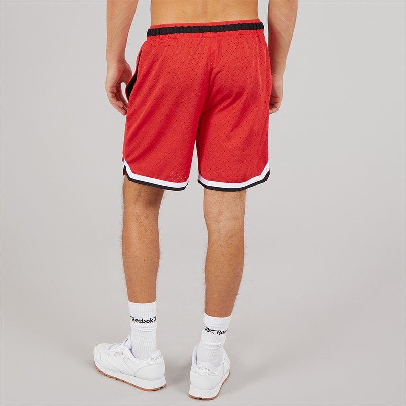 Heren Reebok basketball 7 inch transition shorts Energy Rood/Wit - Afbeelding 3