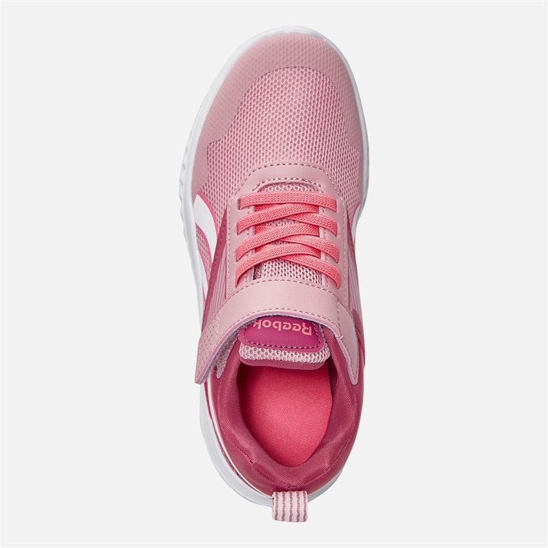 Chaussures de course neutres à lacets élastiques et bride supérieure rush runner filles Dusty Rose/Studio Pink/Blanc - Image 4