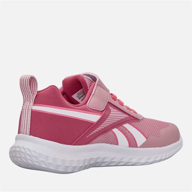 Chaussures de course neutres à lacets élastiques et bride supérieure rush runner filles Dusty Rose/Studio Pink/Blanc - Image 5