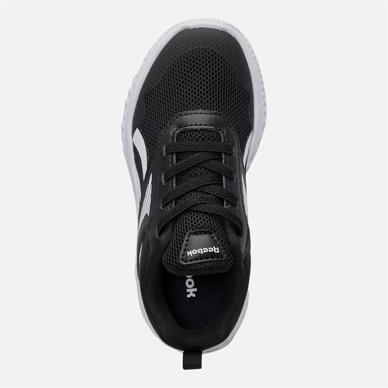 Reebok Chaussures de course neutres Rush Runner 5 à lacets élastiques bébé - Noir/Noir/Blanc - Image 4