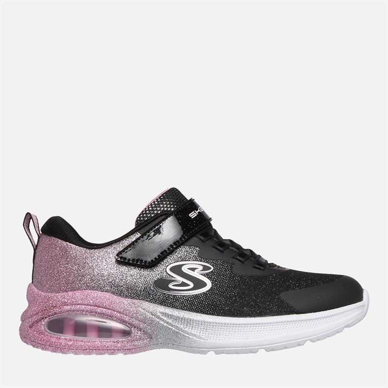 SKECHERS Chłopcy dziewczęce sneakersy microspec max advance glitz - Czarny – zdjęcie  1