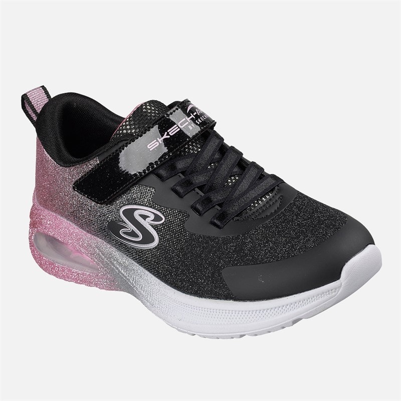SKECHERS Chłopcy dziewczęce sneakersy microspec max advance glitz - Czarny – zdjęcie  3