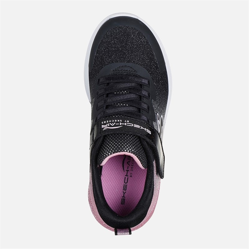 SKECHERS Chłopcy dziewczęce sneakersy microspec max advance glitz - Czarny – zdjęcie  4
