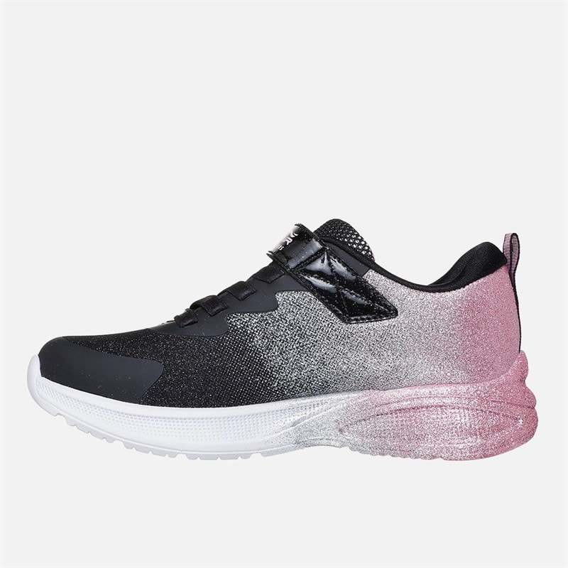 SKECHERS Chłopcy dziewczęce sneakersy microspec max advance glitz - Czarny – zdjęcie  5