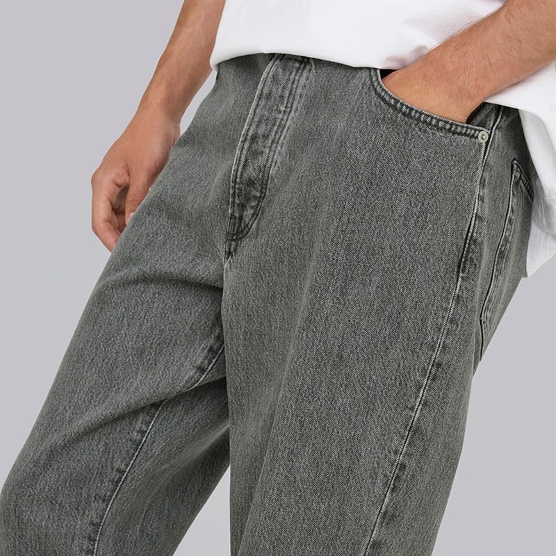 Heren tye loose tape jeans Medium Grey Denim - Afbeelding 3