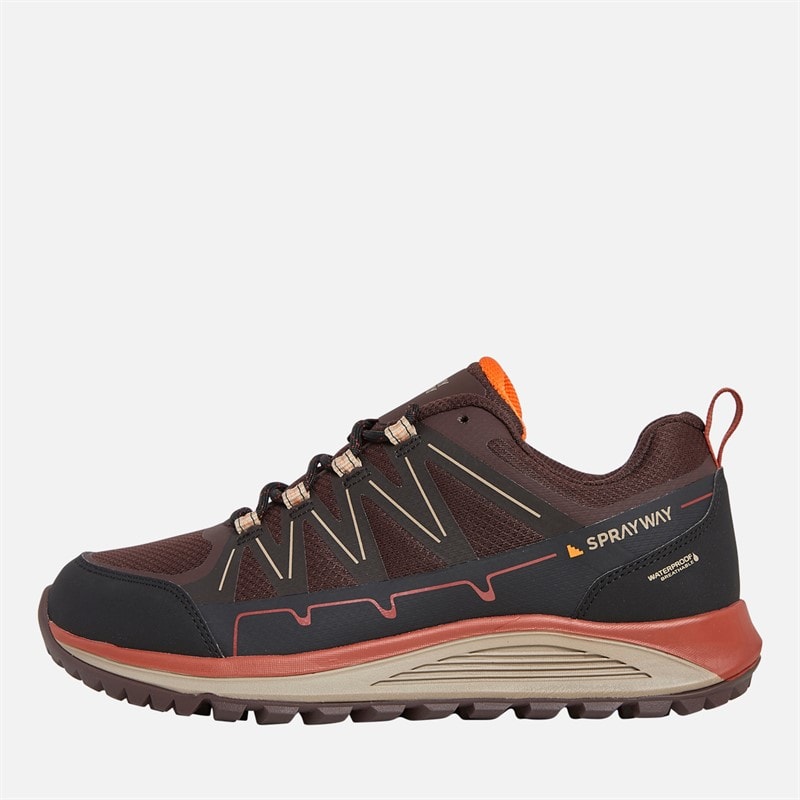 Heren burbage 2 lage hydroDRY waterdichte trail wandelschoenen Bruin/Chocolate Plum - Afbeelding 1