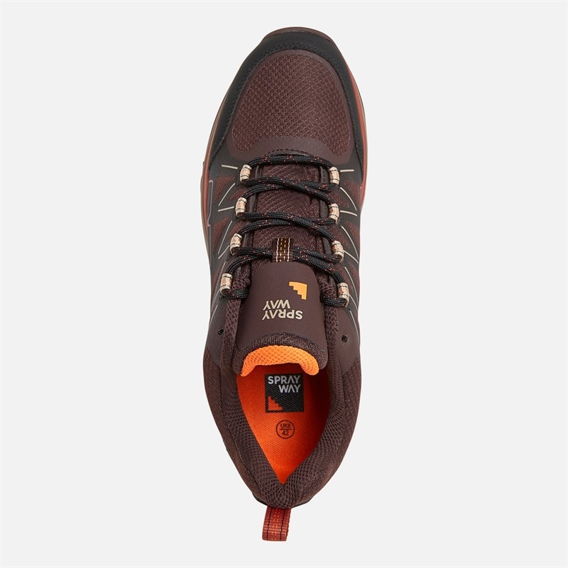 Heren burbage 2 lage hydroDRY waterdichte trail wandelschoenen Bruin/Chocolate Plum - Afbeelding 4