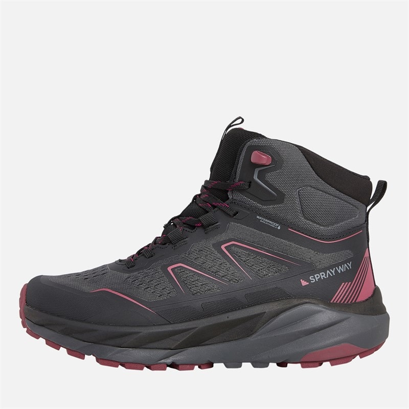 Damen - Higger 2 Mid HydroDRY Wasserdichte Trail-Walking-Stiefel Schwarz/Lila - Bild 1