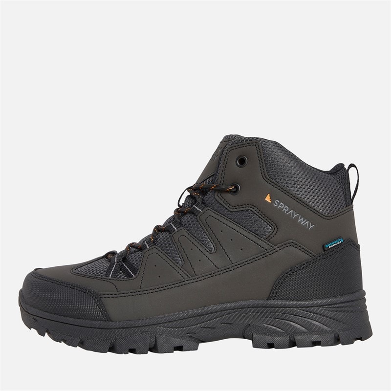Heren winhill mid hydroDRY waterdichte trailwandelboots Zwart - Afbeelding 1