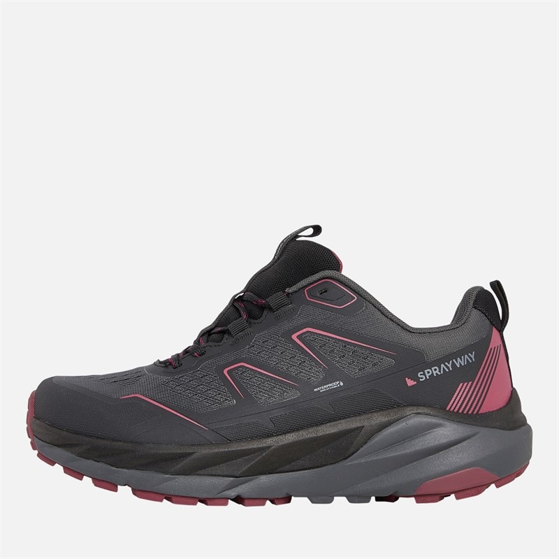 Dames higger 2 hydroDRY waterdichte trail wandelschoenen Zwart/Purple - Afbeelding 1