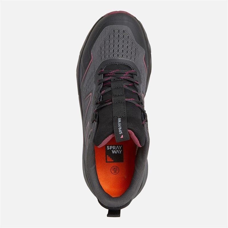 Dames higger 2 hydroDRY waterdichte trail wandelschoenen Zwart/Purple - Afbeelding 4