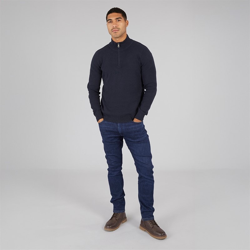 Pull à fermeture éclair quart Hazel hommes Marine - Image 3
