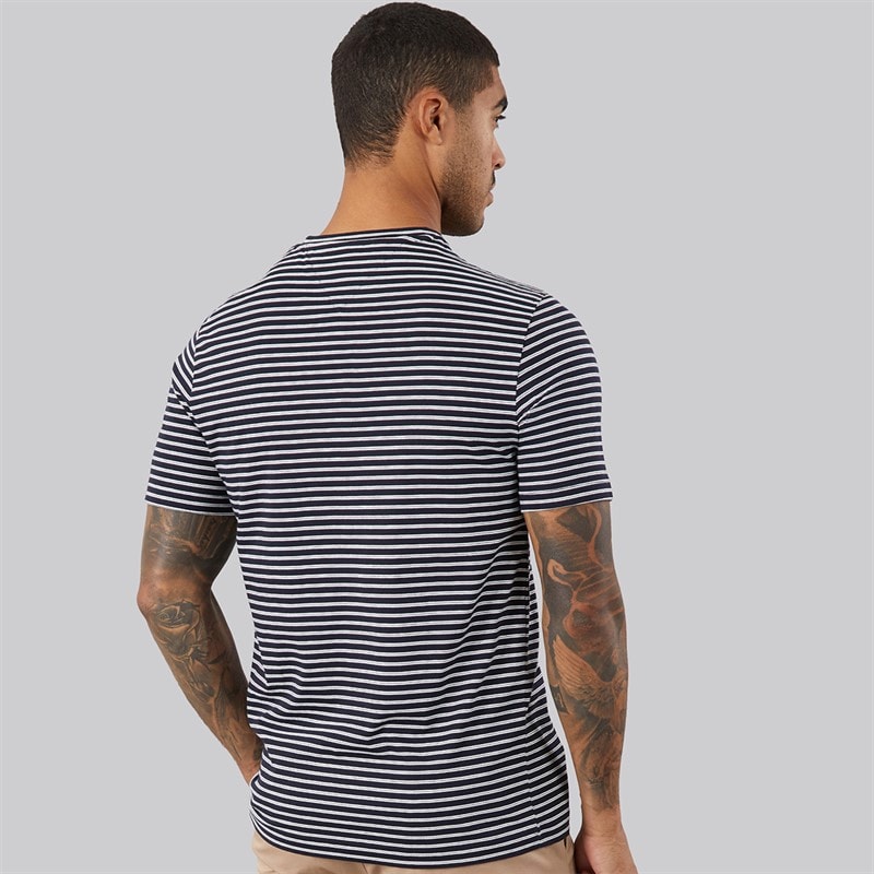 T-shirt essentiel coupe régulière saisonnier hommes Desert Sky/Ecru Rayé - Image 2