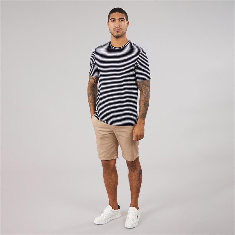 T-shirt essentiel coupe régulière saisonnier hommes Desert Sky/Ecru Rayé - Image 4