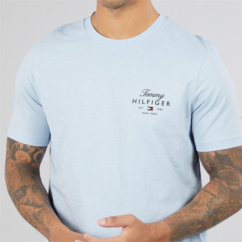 T-shirt script stack hommes Breezy Blue - Image 3