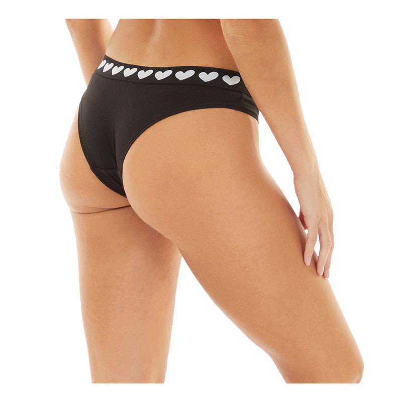 Lot de cinq slips LC Hearts femmes Noir/Blanc - Image 2