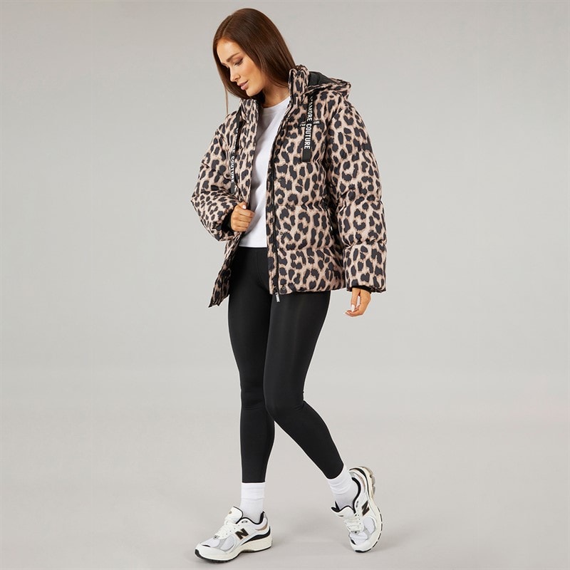 Dames nevada korte pufferjas Leopard - Afbeelding 4