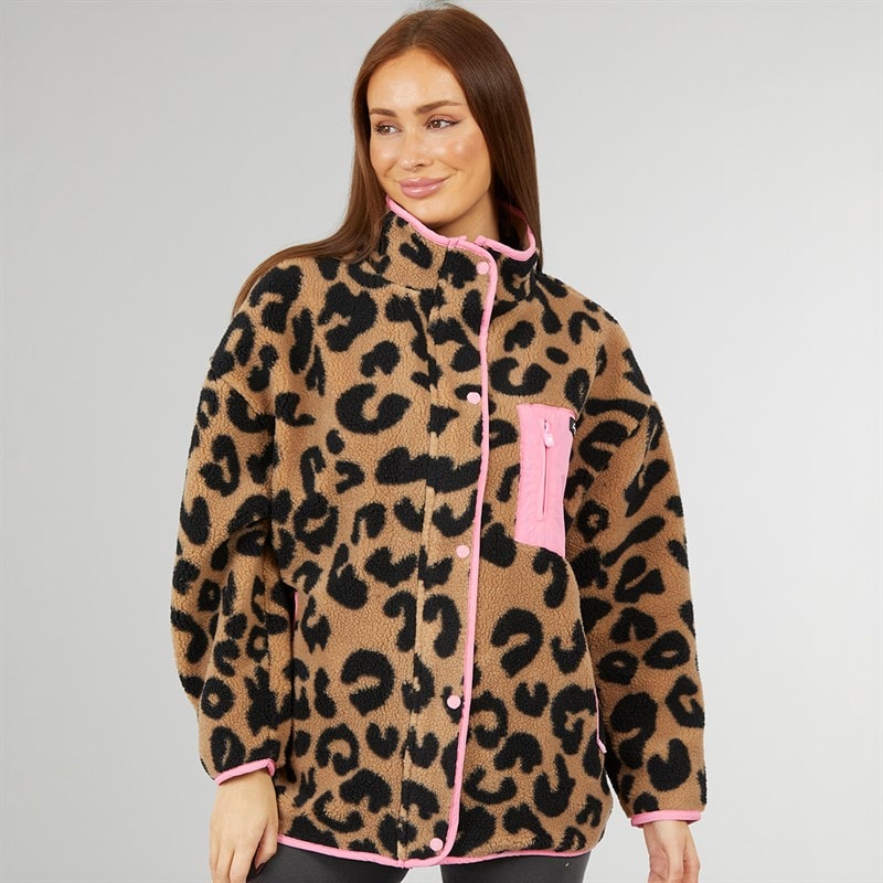 Damskie kurtka z polaru avenue borg Leopard – zdjęcie  3