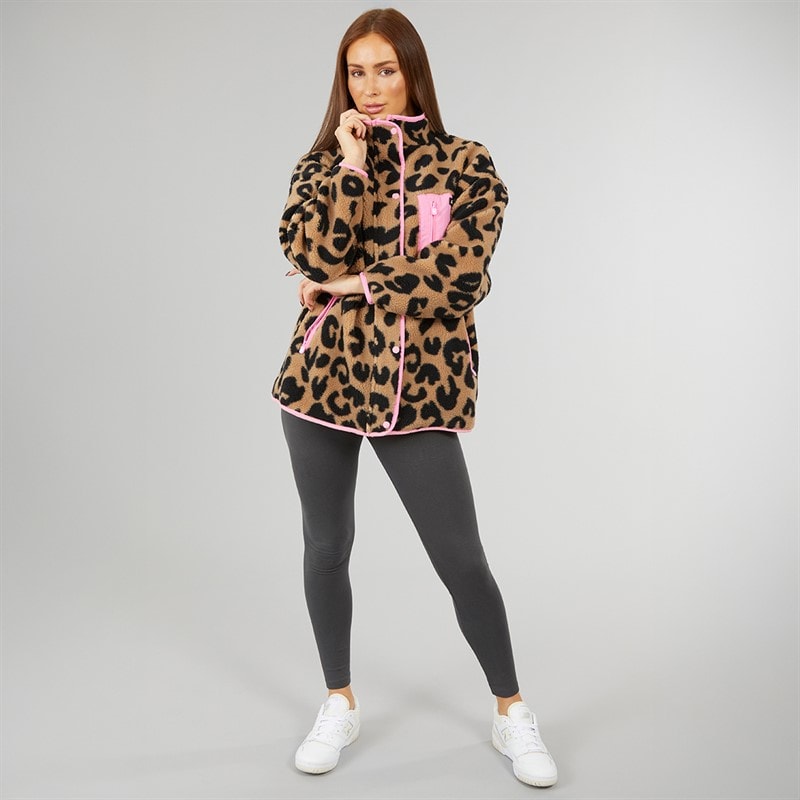 Damskie kurtka z polaru avenue borg Leopard – zdjęcie  4