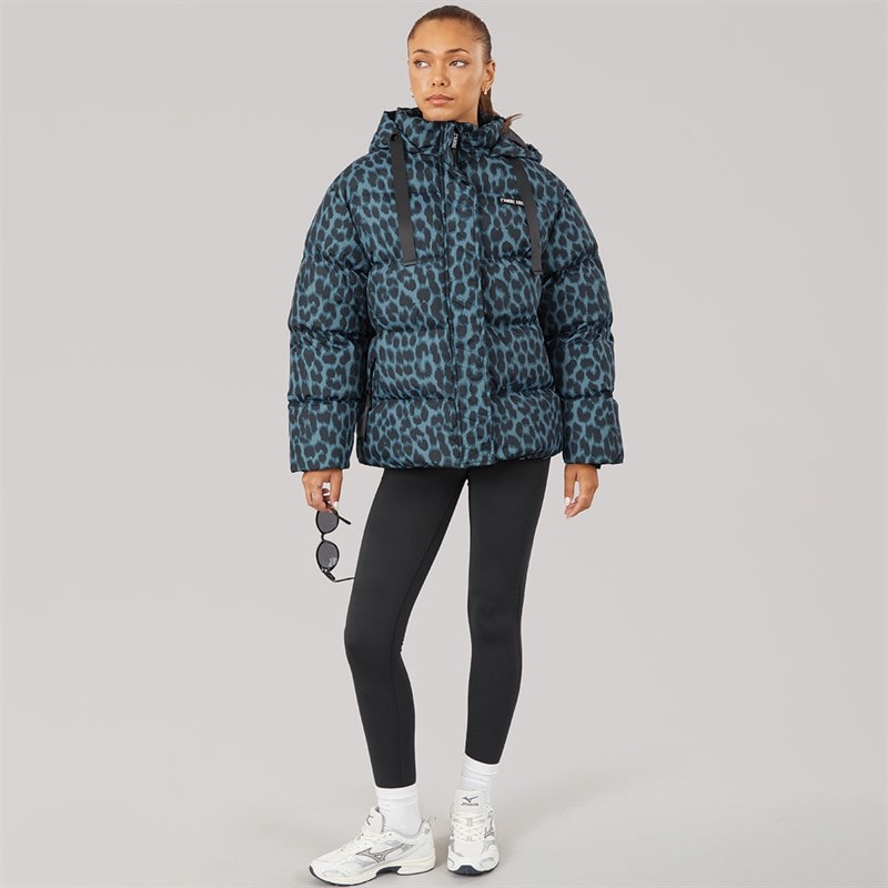 Dames bryony korte pufferjas Stone Blue - Afbeelding 3