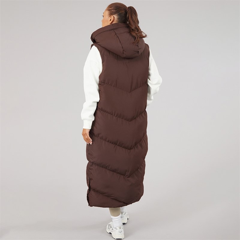 Dames harvest lange gilet Chocolate - Afbeelding 2