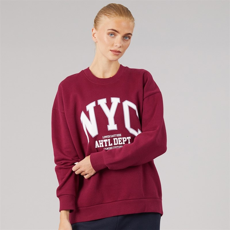 Sweat-shirt Serlida femmes Bourgogne clair - Image 3