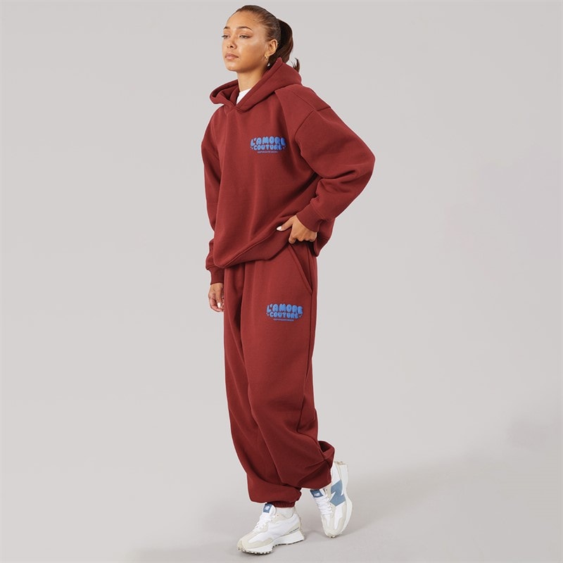 Damskie spodnie dresowe chill Burgundy – zdjęcie  3