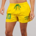 Shorts de bain racer hommes Jaune/Vert
