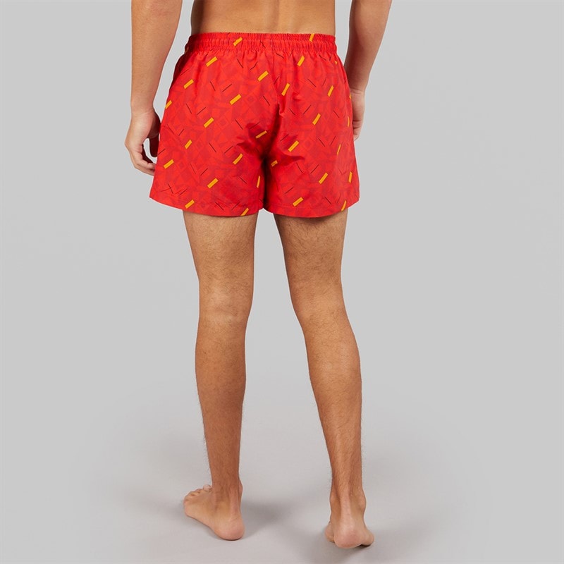 Shorts de bain racer hommes Rouge/Orange/Marine - Image 2