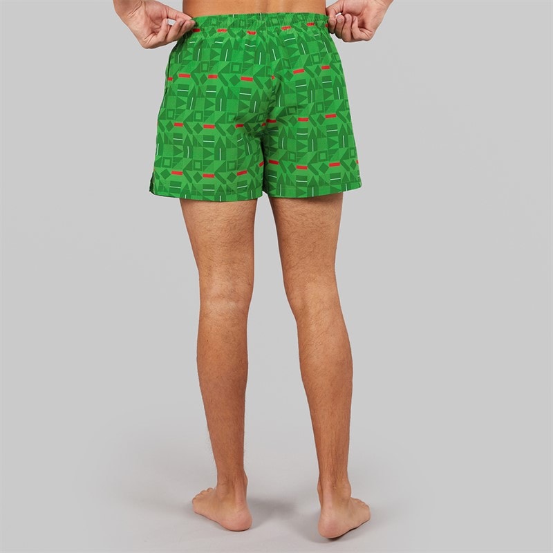Shorts de bain racer hommes Vert/Rouge/Blanc - Image 2