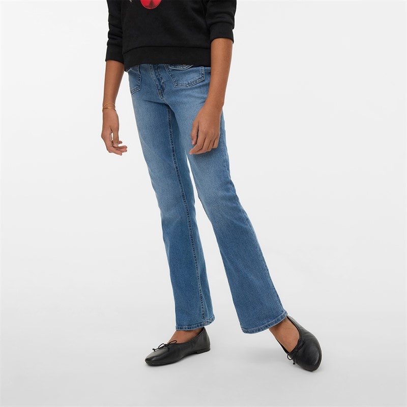 Mädchen - Flash Schlagjeans Mittelblau Denim - Bild 1
