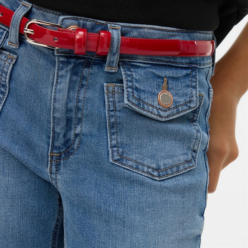 Mädchen - Flash Schlagjeans Mittelblau Denim - Bild 3