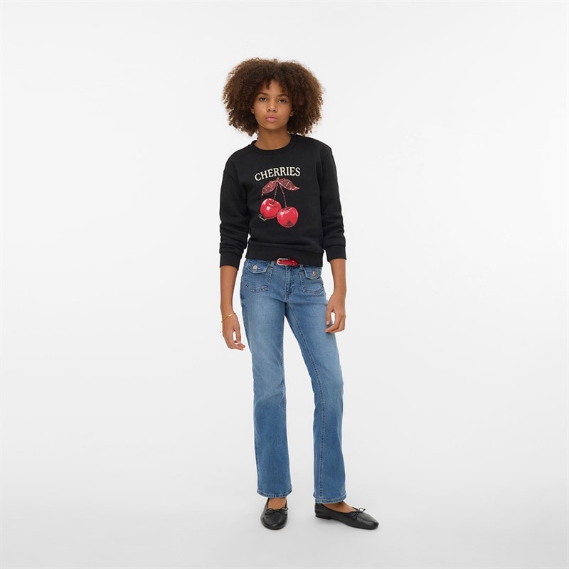 Mädchen - Flash Schlagjeans Mittelblau Denim - Bild 4