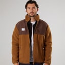 Herren - Panel Zip Fleece Braun