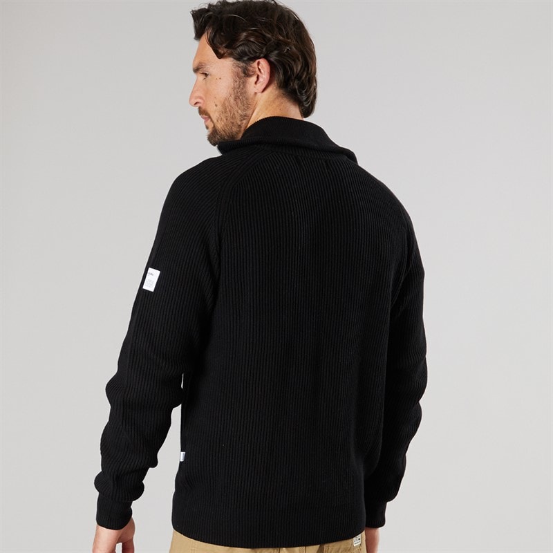 Cardigan zippé en maille hommes Noir - Image 2