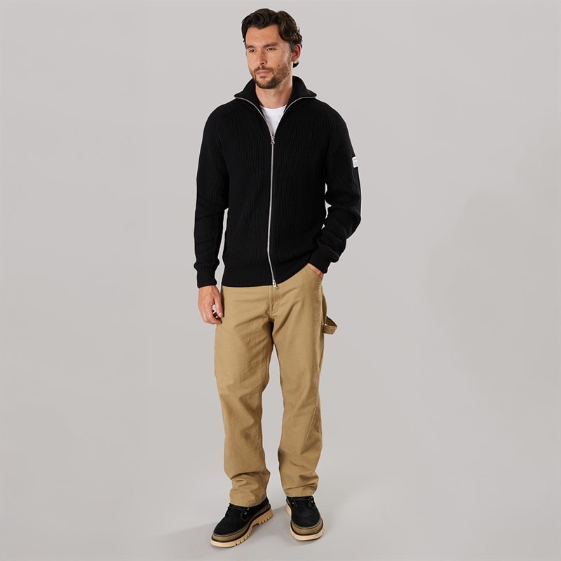 Cardigan zippé en maille hommes Noir - Image 3