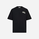 T-shirt à imprimé poitrine tas hommes Noir