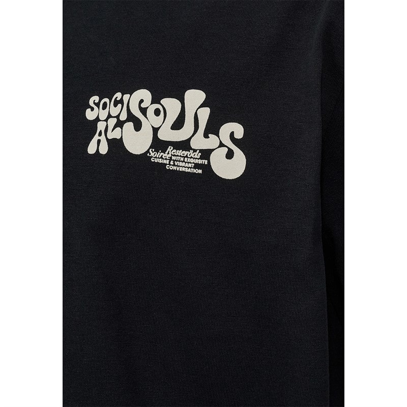 T-shirt à imprimé poitrine tas hommes Noir - Image 3