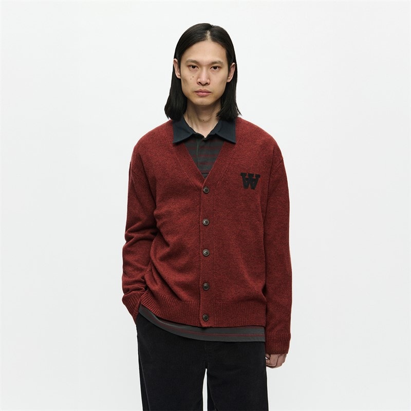 Wood Wood Herren - Tay Cardigan - Decadent Chocolate Melange