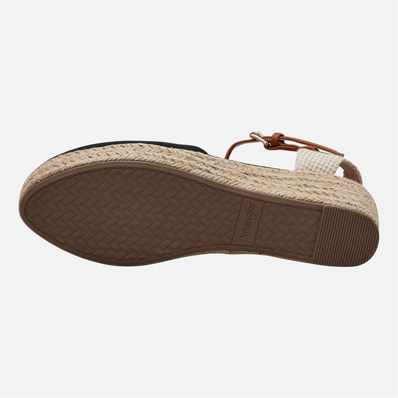 Dames bela sandalen met enkelriem en sleehak Zwart - Afbeelding 3