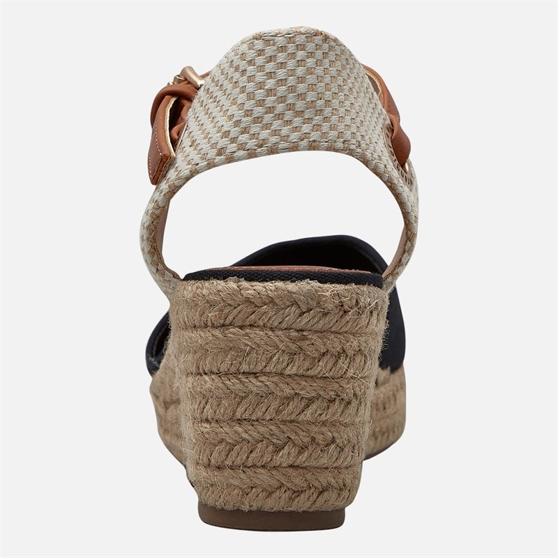 Dames bela sandalen met enkelriem en sleehak Zwart - Afbeelding 4