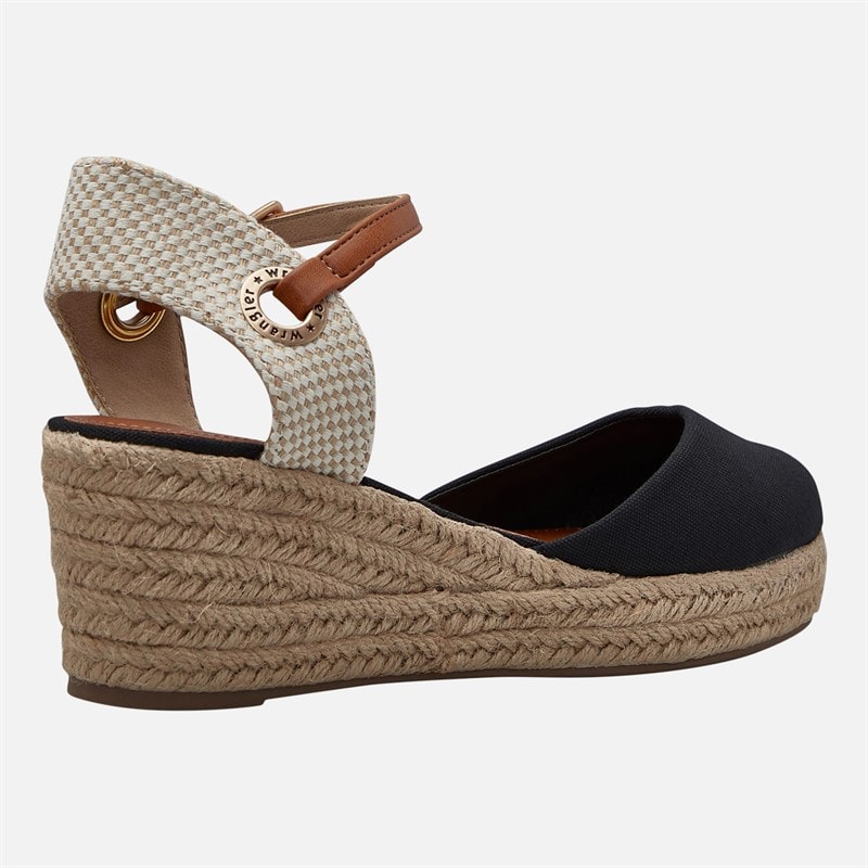 Dames bela sandalen met enkelriem en sleehak Zwart - Afbeelding 5