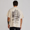 Heren t-shirt met opdruk Ecru