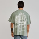 Heren t-shirt met opdruk Groen
