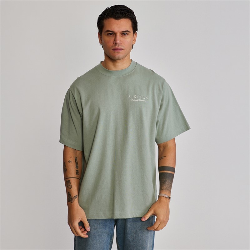 Heren t-shirt met opdruk Groen - Afbeelding 2