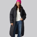 Manteau long matelassé lolly femmes Noir